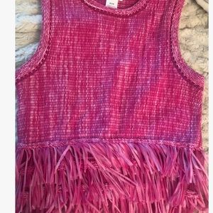 Hot pink crop top (Club Monaco)